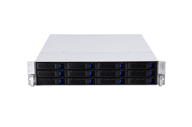 Server Chassis 2U 12 hard drive bays Hot-Swap for motherboard size up to 12"x13" backplane with optional MiniSAS-8087/8643/SATA interface